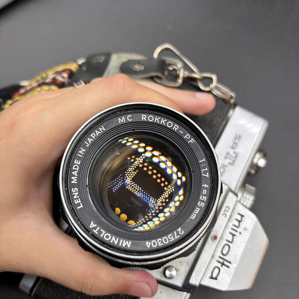 Minolta SRT 101 Film Camera w/ MC ROKKOR PF 50mm f 1.7 Lens